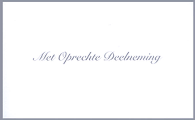Met oprechte Deelneming - map rouw