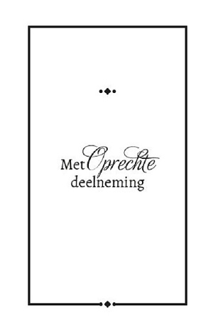 Met Oprechte Deelneming - map rouw