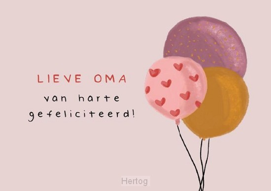 Lieve oma van harte gefeliciteerd! - kaart