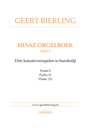 Hinsz Orgelboek (2) - Notenschrift